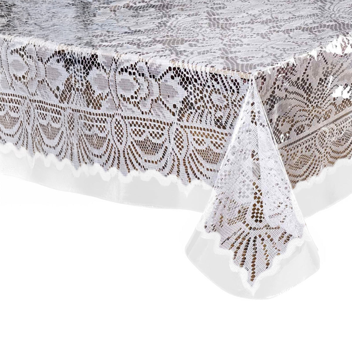 Vinyl Tablecloth Clear Eco-Friendly Rectangle - Heavy-Duty PVC Tablecloth 60"x108" 10 Mil Thick