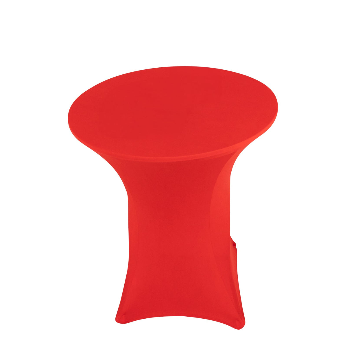 Spandex 36" Round Cocktail Table Cover Red - Easy to Maintain Stretch Fitted Highboy Tablecloth